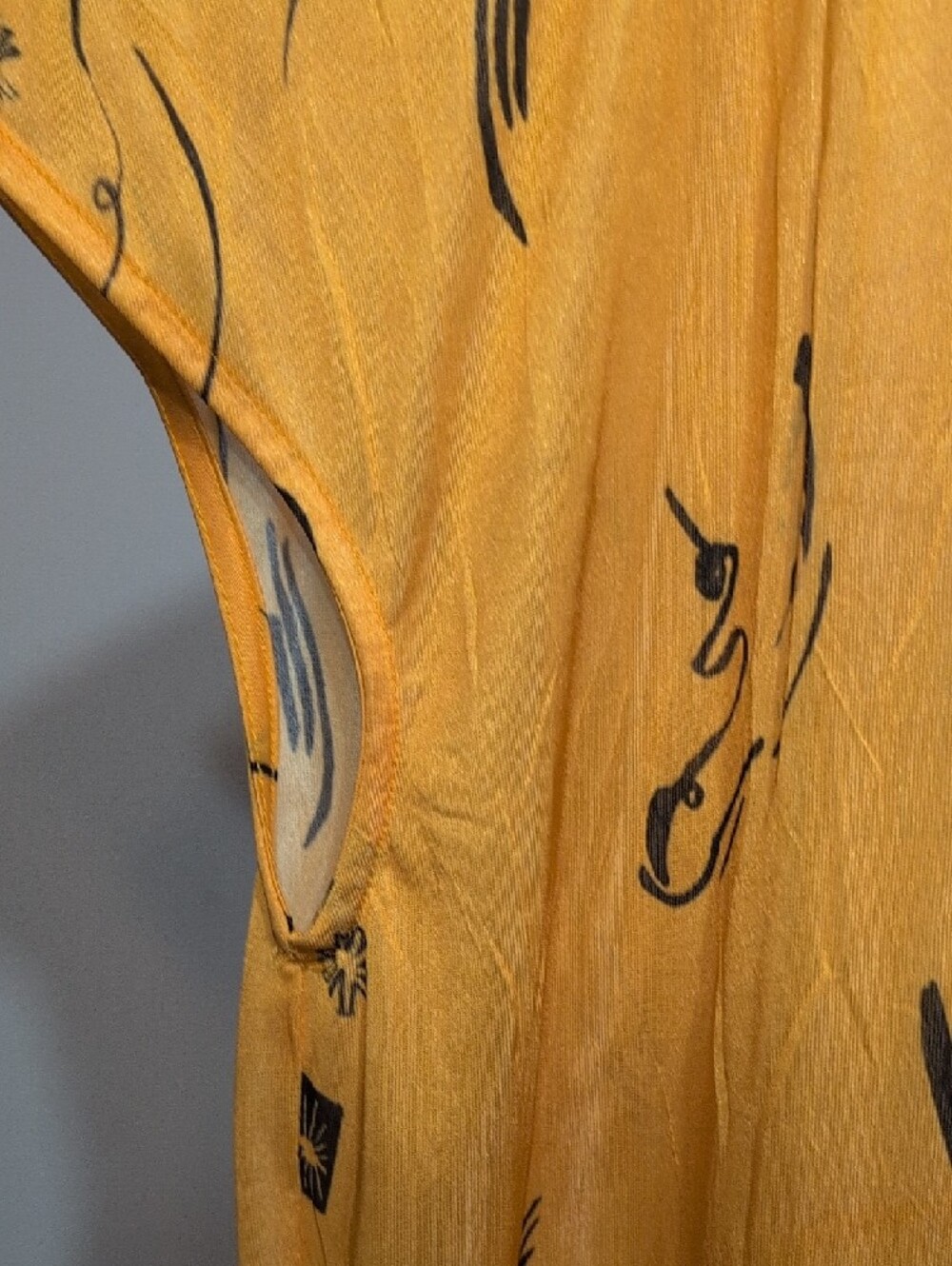 Zara Yellow Printed Cap-Sleeve Maxi Dress - Picture 10 of 11